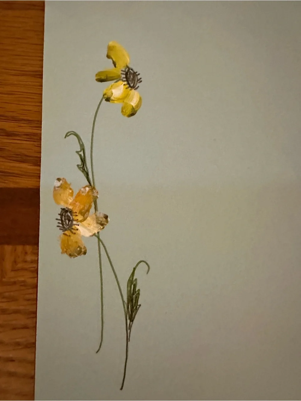 1 set of Vintage hand painted and crafted stationery set with 12 unique designs